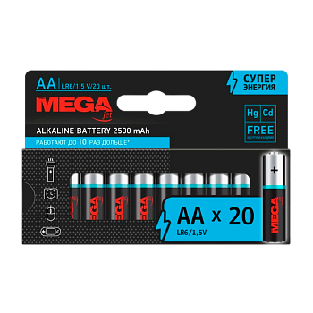 Батарейка Promega LR6 AA BL20 Alkaline 1.5V (20/200/800/22400) 