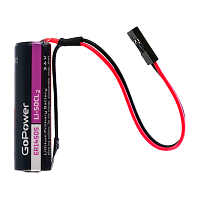 Батарейка GoPower ER14505 PC1 Li-SOCl2 3.6V 2600mAh с коннектором 2.54мм Dupont