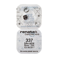Батарейка Renata 337 (SR416SW) Silver Oxide 1.55V (1/10/100)