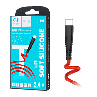 Кабель GFPower 19T USB (m)-Type-C (m) 1.0м 2.4A силикон красный (1/120/480)