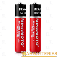 Батарейка Minamoto R03 AAA Shrink 2 Heavy Duty 1.5V (2/60/1200)  | Ab-Batteries | Элементы питания и аксессуары для сотовых оптом