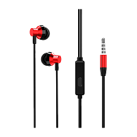 Наушники внутриканальные Borofone BM35 с микр. красный (1/76/304)