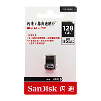Флеш-накопитель SanDisk Ultra Fit CZ430 128GB USB3.1 пластик CN (Китай) черный 