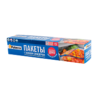 Пакет для заморозки Paterra 27см x 18см ПВД 40мкм со слайдером 15шт. (1/24)