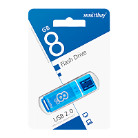 Флеш-накопитель Smartbuy Glossy 8GB USB2.0 пластик синий