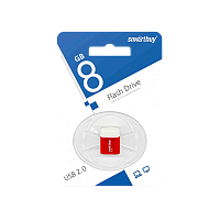 Флеш-накопитель Smartbuy Lara 8GB USB2.0 пластик красный 