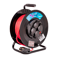 Удлинитель Космос 4р.С/З 16A 30.0м ПВС 3х2.5мм² IP54 на катушке (1)