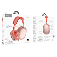 Наушники полноразмерные HOCO W55 bluetooth 5.4 с микр. розовый (1/40) 