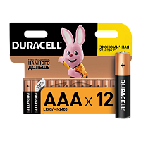Батарейка Duracell Basic LR03 AAA BL12 Alkaline 1.5V (12/144/48960) 
