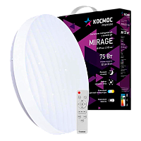 Светильник настенно-потолочный Космос MIRAGE Premium 75W 230V LED накладной пульт ДУ белый (1/5)