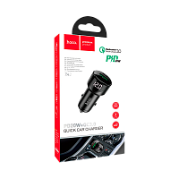 Автомобильное З/У HOCO Z42 1USB/Type-C 3.0A 20W черный (1/12/120) 