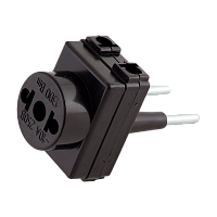 Разветвитель Toker 3ТМ 3р.Б/З 10A черный (1/180)