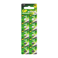 Батарейка GP G3/LR736/LR41/392A/192 BL10 Alkaline 1.5V отрывные (10/250/5000) 