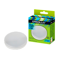 Лампа светодиодная Ergolux GX53 15W 4000К 180-240V таблетка матовая (1/10/100)