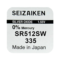 Батарейка SEIZAIKEN 335 (SR512SW) Silver Oxide 1.55V (1/10/100/1000) 