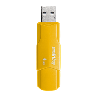 Флеш-накопитель Smartbuy Clue 4GB USB2.0 пластик желтый