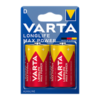 Батарейка Varta LONGLIFE MAX POWER (MAX TECH) LR20 D BL2 Alkaline 1.5V (4720) (2/20/100)