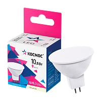 Лампа светодиодная Космос JCDR GU5.3 10.5W 3000К 220V софит матовая (1/10/80)