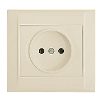 Розетка Makel Defne 1гн. 16A Б/З керамика кремовый 42010002 (1/12)