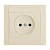 Розетка Makel Defne 1гн. 16A Б/З керамика кремовый 42010002 (1/12)