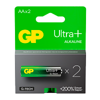 Батарейка GP ULTRA PLUS G-tech LR6 AA BL2 Alkaline 1.5V (2/20/160)