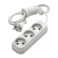 Удлинитель Makel 3р.Б/З 2.0м белый MGP122 (1/12)