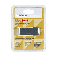 Картридер Defender Ultra Swift USB2.0 SD/microSD/MS/M2 Combo серый (1/100)
