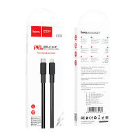 Кабель HOCO X69 Lightning (m)-Type-C (m) 1м 2.4A 20W нейлон черный белый (1/33/330)
