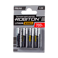 Батарейка Robiton WINNER FR6 AA BL4 Lithium 1.5V 
