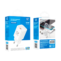 Сетевое З/У GFPower S72P Type-C 20W QC3.0 белый (1/30/180)