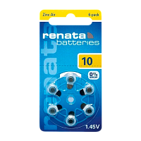 Батарейка Renata ZA10 BL6 Zinc Air 1.45V (6/60/300/3000)