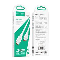 Кабель HOCO X93 Type-C (m)-Type-C (m) 1м 5.0A 240W TPE белый (1/25/250)