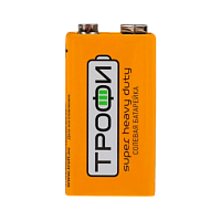 Батарейка Трофи Super Крона 6F22 SH1 Heavy Duty 9V (1/10/500/14000)