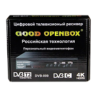 Приставка для цифрового ТВ Openbox DVB-009 DVB-T/T2 металл черный (1/60) 