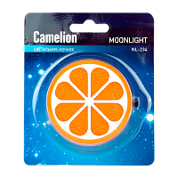 Ночник Camelion NL-234 "Апельсин" 1LED 0.5W 220V в розетку оранжевый (1/24/72) 