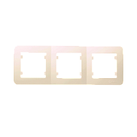 Рамка Makel Lillium Natural 3пост. кремовый 55213 (1/20)