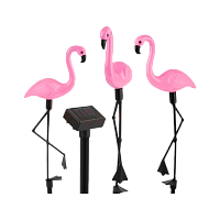 Фонарь садовый Космос "Три розовых фламинго" от солнечной батареи (1/12)