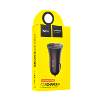 Автомобильное З/У HOCO UC204 2USB 2.4A черный (1/160)