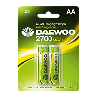 Аккумулятор бытовой Daewoo HR6 AA BL2 NI-MH 2700mAh (2/20/100) 
