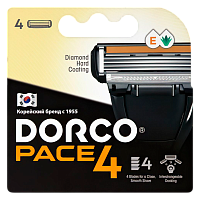 Сменные кассеты DORCO "PACE4" 4 лезвия 4шт. (цена за 1 шт) (4/24)