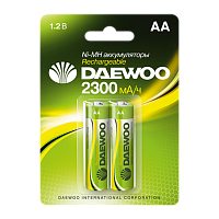 Аккумулятор бытовой Daewoo HR6 AA BL2 NI-MH 2300mAh (2/20/100) 