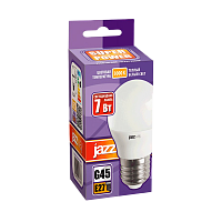 Лампа светодиодная JAZZway G45 E27 7W 3000К 230V шар матовая (1/10/100)
