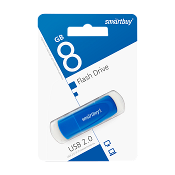 Флеш-накопитель Smartbuy Scout 8GB USB2.0 пластик голубой