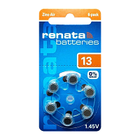 Батарейка Renata ZA13 BL6 Zinc Air 1.45V (6/60/300/3000)