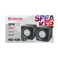Колонки 2.0 Defender SPK-33 5W USB черный оранжевый (1/100)