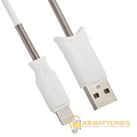 Кабель HOCO X24 USB (m)-Lightning (m) 1.0м 2.4A TPE белый (1/31/310)