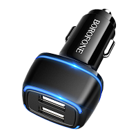 Автомобильное З/У Borofone BZ14 2USB 2.4A черный (1/44/176)