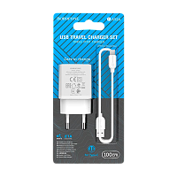 Сетевое З/У Borofone BA52A 1USB 2.1A с кабелем Type-C белый (1/48/192)