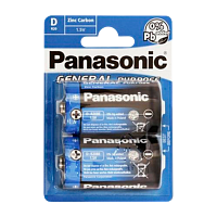 Батарейка Panasonic GENERAL Purpose R20 D BL2 1.5V (2/24)