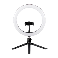 Светильник кольцевой Camelion KD-849 10W 5V на основании 1.8м держатель черный (1/20)
